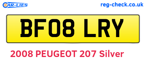 BF08LRY are the vehicle registration plates.