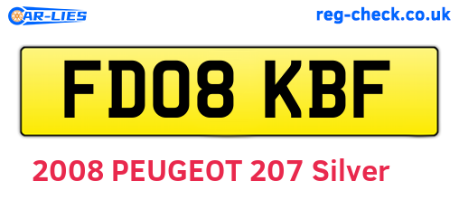 FD08KBF are the vehicle registration plates.