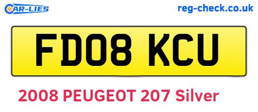FD08KCU are the vehicle registration plates.