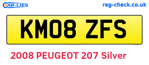 KM08ZFS are the vehicle registration plates.