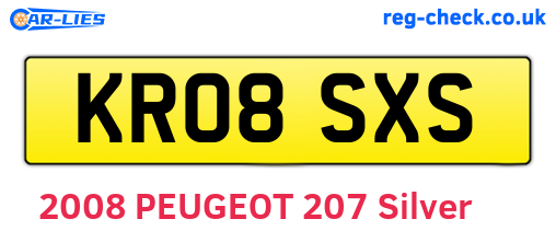 KR08SXS are the vehicle registration plates.