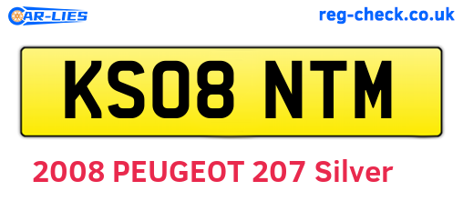 KS08NTM are the vehicle registration plates.