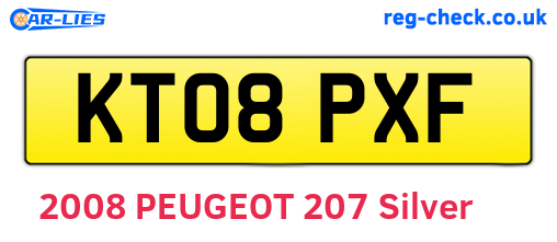 KT08PXF are the vehicle registration plates.