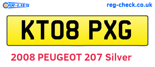 KT08PXG are the vehicle registration plates.