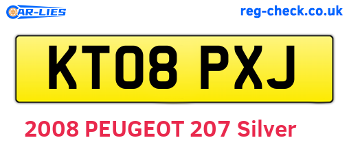 KT08PXJ are the vehicle registration plates.