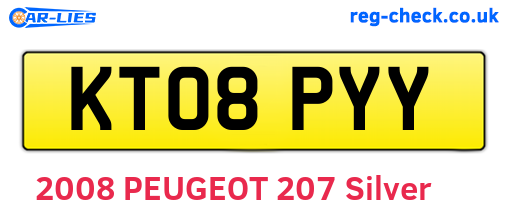 KT08PYY are the vehicle registration plates.