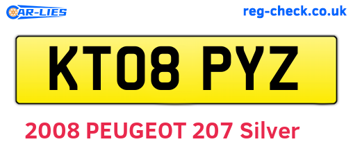 KT08PYZ are the vehicle registration plates.