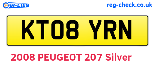 KT08YRN are the vehicle registration plates.