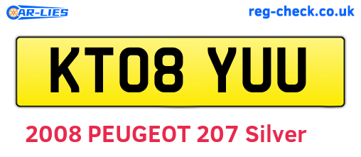 KT08YUU are the vehicle registration plates.