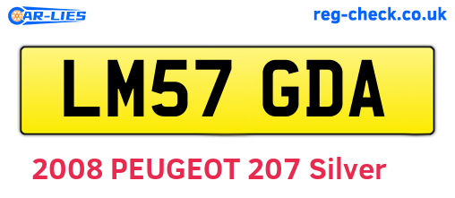 LM57GDA are the vehicle registration plates.