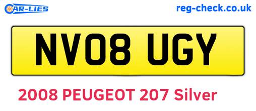 NV08UGY are the vehicle registration plates.
