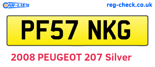 PF57NKG are the vehicle registration plates.
