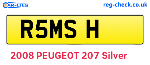 R5MSH are the vehicle registration plates.