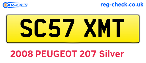 SC57XMT are the vehicle registration plates.