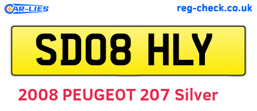 SD08HLY are the vehicle registration plates.