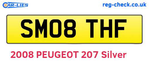 SM08THF are the vehicle registration plates.