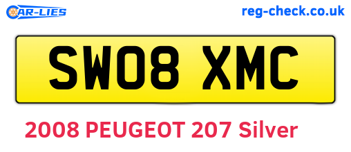 SW08XMC are the vehicle registration plates.