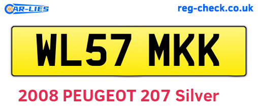 WL57MKK are the vehicle registration plates.