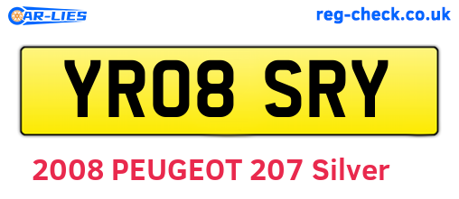 YR08SRY are the vehicle registration plates.