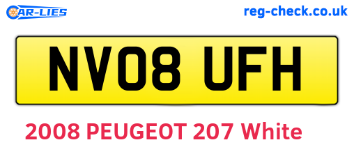 NV08UFH are the vehicle registration plates.