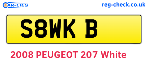 S8WKB are the vehicle registration plates.