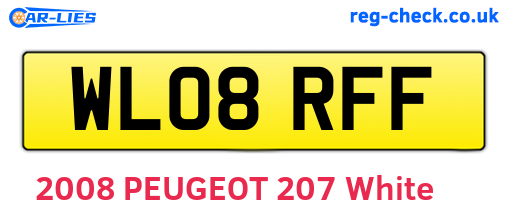 WL08RFF are the vehicle registration plates.