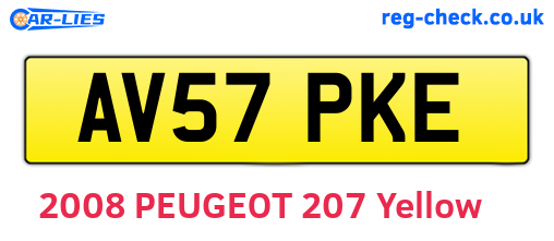 AV57PKE are the vehicle registration plates.