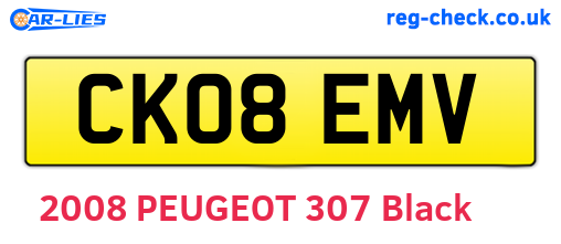 CK08EMV are the vehicle registration plates.