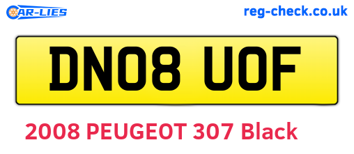 DN08UOF are the vehicle registration plates.