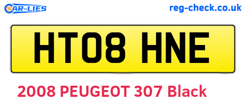 HT08HNE are the vehicle registration plates.
