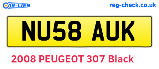 NU58AUK are the vehicle registration plates.