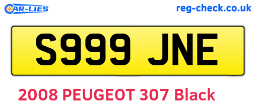 S999JNE are the vehicle registration plates.