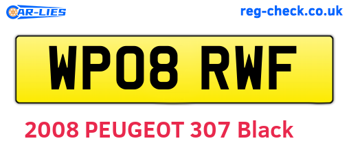 WP08RWF are the vehicle registration plates.