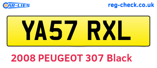 YA57RXL are the vehicle registration plates.