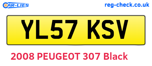 YL57KSV are the vehicle registration plates.