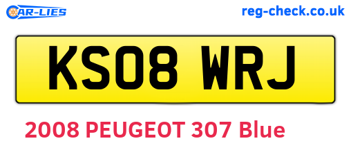 KS08WRJ are the vehicle registration plates.