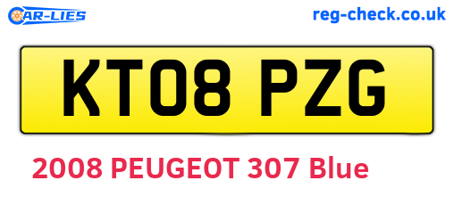 KT08PZG are the vehicle registration plates.