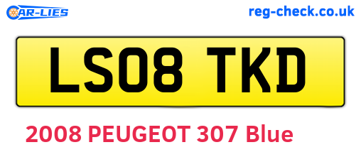 LS08TKD are the vehicle registration plates.