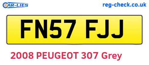 FN57FJJ are the vehicle registration plates.