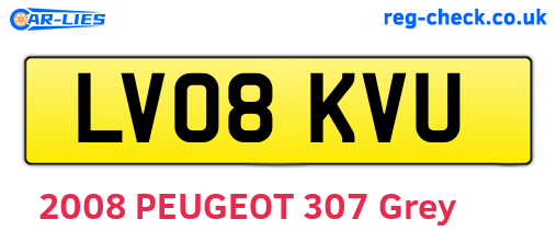 LV08KVU are the vehicle registration plates.