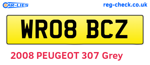 WR08BCZ are the vehicle registration plates.