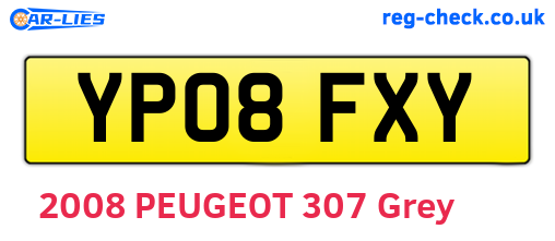 YP08FXY are the vehicle registration plates.