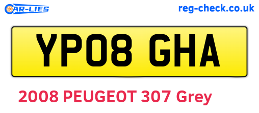 YP08GHA are the vehicle registration plates.
