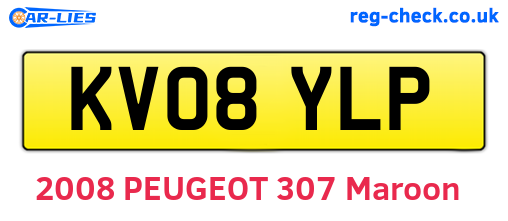 KV08YLP are the vehicle registration plates.
