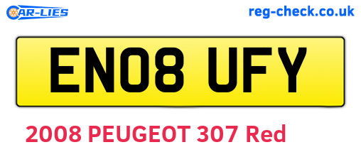 EN08UFY are the vehicle registration plates.