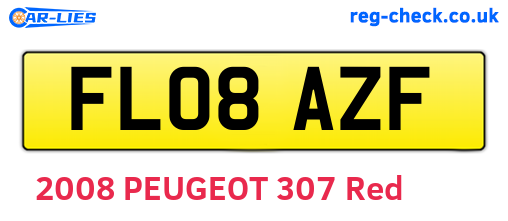 FL08AZF are the vehicle registration plates.