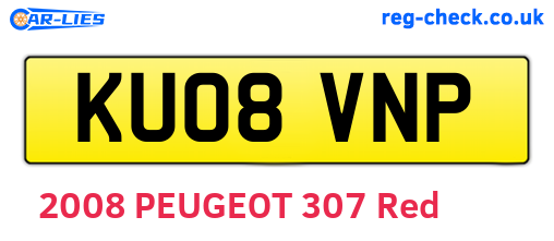 KU08VNP are the vehicle registration plates.