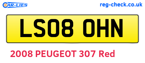 LS08OHN are the vehicle registration plates.
