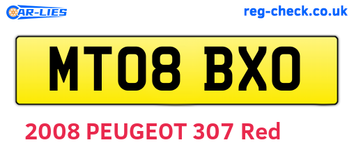 MT08BXO are the vehicle registration plates.