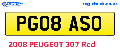 PG08ASO are the vehicle registration plates.